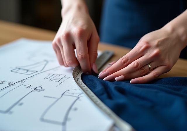 Close up of a professional textile quality inspection process